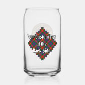 Clan Fraser van Lovat Crest over Tartan Blikvorm Glas (Achterkant)
