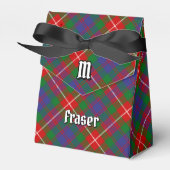 Clan Fraser van Lovat Crest over Tartan Favor Box Bedankdoosjes (Voorkant Zijde)