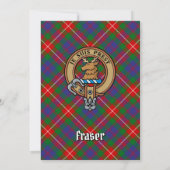 Clan Fraser van Lovat Crest over Tartan Kaart (Achterkant)
