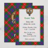 Clan Fraser van Lovat Crest over Tartan Kaart (Voorkant / Achterkant)