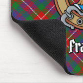 Clan Fraser van Lovat Crest over Tartan Muismat (Hoek)