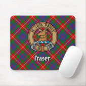 Clan Fraser van Lovat Crest over Tartan Muismat (Met muis)