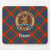 Clan Fraser van Lovat Crest over Tartan Muismat (Voorkant)