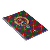 Clan Fraser van Lovat Crest over Tartan Notitieboek (Rechterzijde)