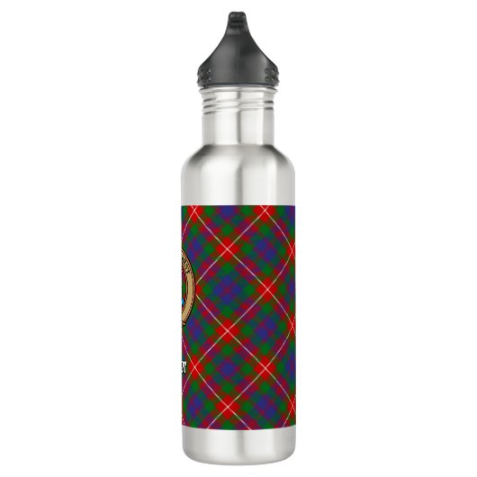 Clan Fraser van Lovat Crest over Tartan Waterfles (Rechts)