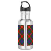 Clan Fraser van Lovat Crest over Tartan Waterfles (Achterkant)