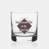 Clan Fraser van Lovat Crest over Tartan Whisky Glas (Achterkant)