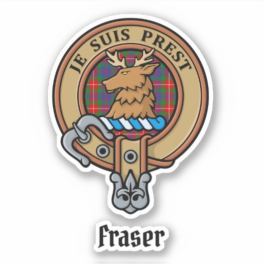 Clan Fraser van Lovat Crest Sticker (Voorkant)