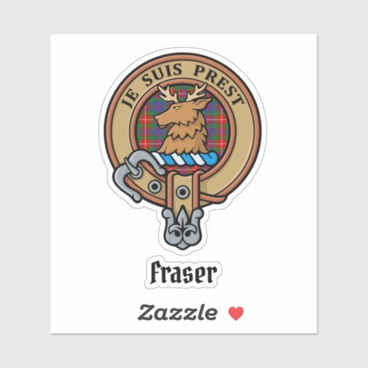 Clan Fraser van Lovat Crest Sticker (Vel)