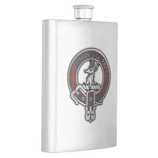 Clan Fraser van Lovat Crest & Tartan Flacon (Rechts)