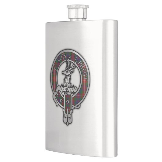 Clan Fraser van Lovat Crest & Tartan Flacon (Links)