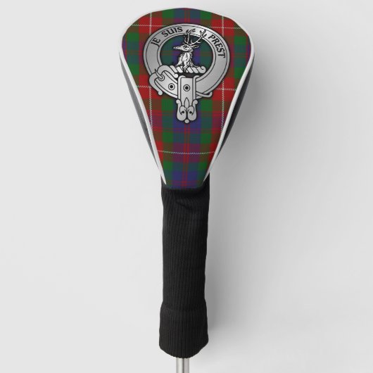 Clan Fraser van Lovat Crest & Tartan Golfheadcover (Voorkant)