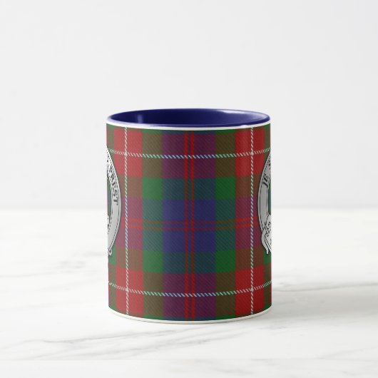Clan Fraser van Lovat Crest & Tartan Mok (Midden)