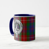 Clan Fraser van Lovat Crest & Tartan Mok (Voorkant links)