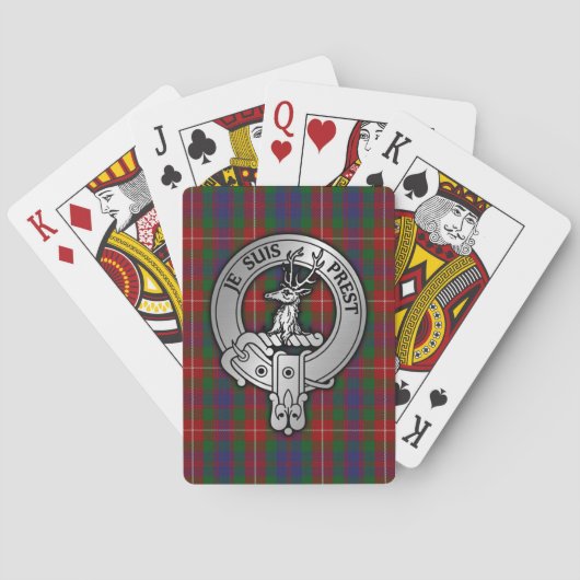Clan Fraser van Lovat Crest & Tartan Pokerkaarten (Achterkant)
