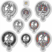 Clan Fraser van Lovat Crest & Tartan Sticker (Voorkant)