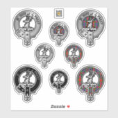 Clan Fraser van Lovat Crest & Tartan Sticker (Vel)