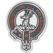 Clan Fraser van Lovat Crest & Tartan Sticker (Voorkant)
