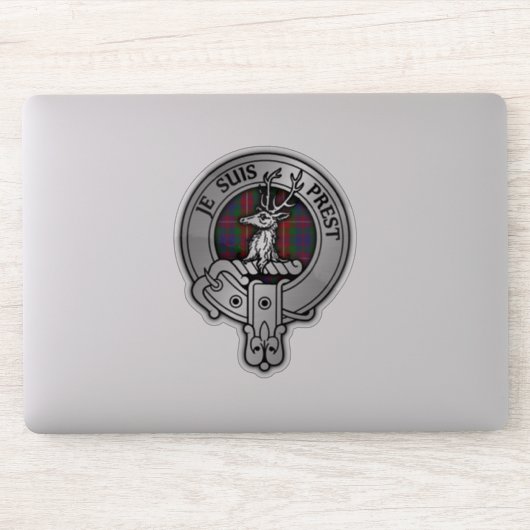 Clan Fraser van Lovat Crest & Tartan Sticker (Computer)
