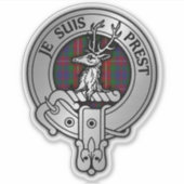 Clan Fraser van Lovat Crest & Tartan Sticker (Voorkant)