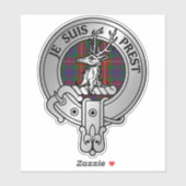 Clan Fraser van Lovat Crest & Tartan Sticker (Vel)