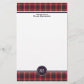 Clan Fraser van Lovat Modern Tartan Monogram Briefpapier (Voorkant)