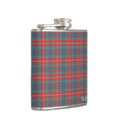 Clan Fraser van Lovat Oude Tartan Monogram Heupfles (Rechts)