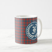 Clan Fraser van Lovat Oude Tartan Monogram Koffiemok (Voorkant rechts)