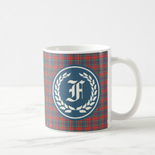 Clan Fraser van Lovat Oude Tartan Monogram Koffiemok