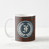 Clan Fraser van Lovat Reproduction Tartan Monogram Koffiemok (Links)
