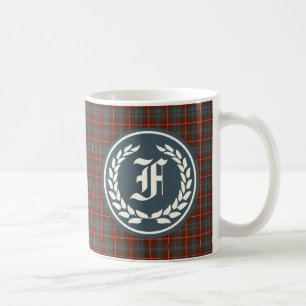 Clan Fraser van Lovat Reproduction Tartan Monogram Koffiemok
