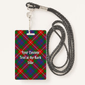 Clan Fraser van Lovat Tartan Badge (Achterkant met draagriem)