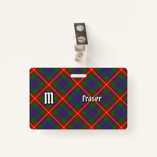 Clan Fraser van Lovat Tartan Badge (Voorkant met clip)