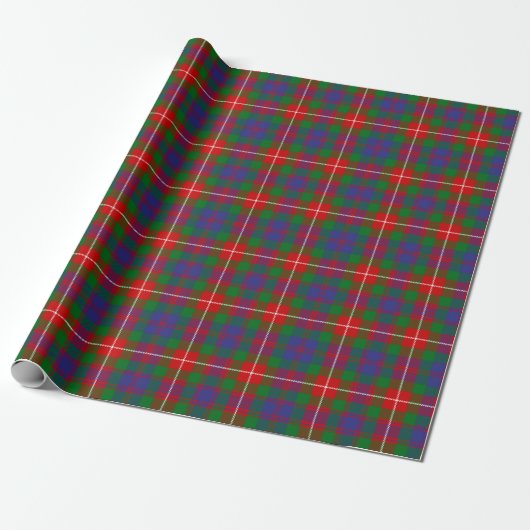 Clan Fraser van Lovat Tartan Cadeaupapier (Uitgerold)