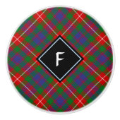 Clan Fraser van Lovat Tartan Ceramic Knob. Keramische Knop (Voorkant)