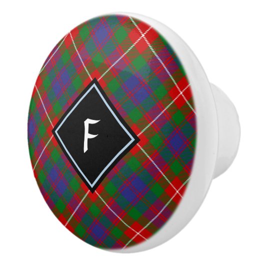 Clan Fraser van Lovat Tartan Ceramic Knob. Keramische Knop (Rechts)