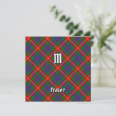 Clan Fraser van Lovat Tartan Kaart (Staand voorkant)