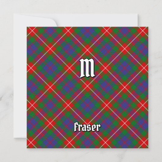 Clan Fraser van Lovat Tartan Kaart (Voorkant)