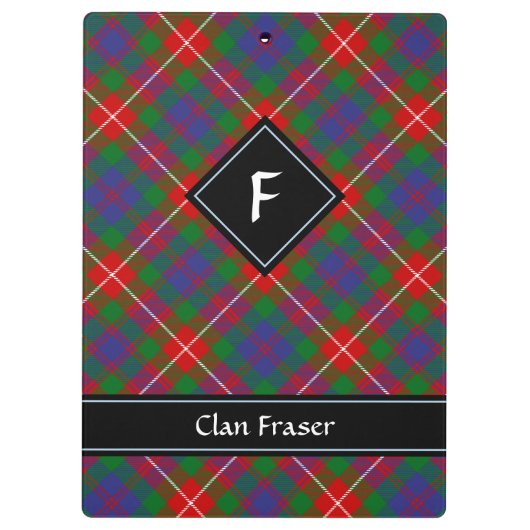 Clan Fraser van Lovat Tartan Klembord (Achterkant)