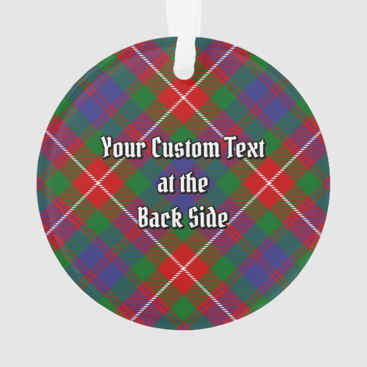 Clan Fraser van Lovat Tartan Ornament (achterkant)