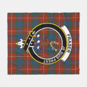 Clan Fraser van Lovat Tartan Pset Fleece Deken (Voorkant (Horizontaal))