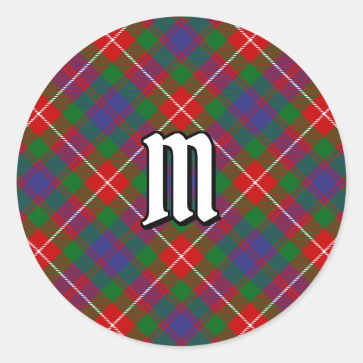 Clan Fraser van Lovat Tartan Ronde Sticker (Voorkant)