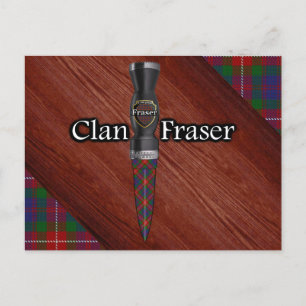 Clan Fraser van Lovat Tartan Sgian Dubh Blade Briefkaart