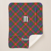 Clan Fraser van Lovat Tartan Sherpa Deken (Voorkant)