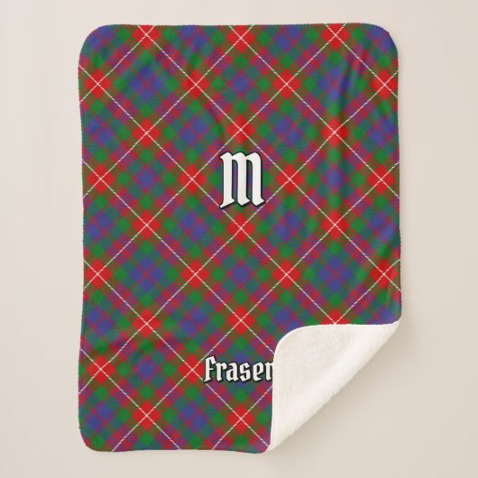 Clan Fraser van Lovat Tartan Sherpa Deken (Voorkant)