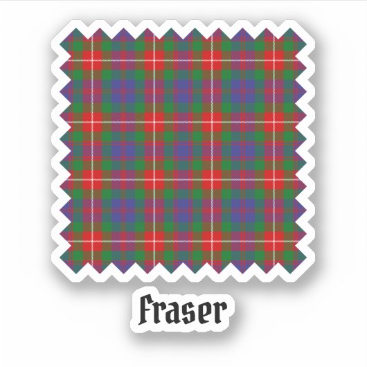 Clan Fraser van Lovat Tartan Sticker (Voorkant)