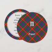 Clan Fraser van Lovat Tartan Uitnodiging (Voorkant / Achterkant)