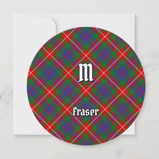 Clan Fraser van Lovat Tartan Uitnodiging (Voorkant)