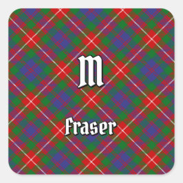 Clan Fraser van Lovat Tartan Vierkante Sticker