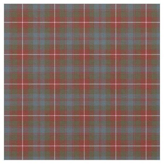 Clan Fraser van Lovat Verweerde Tartan Stof (Close Up)